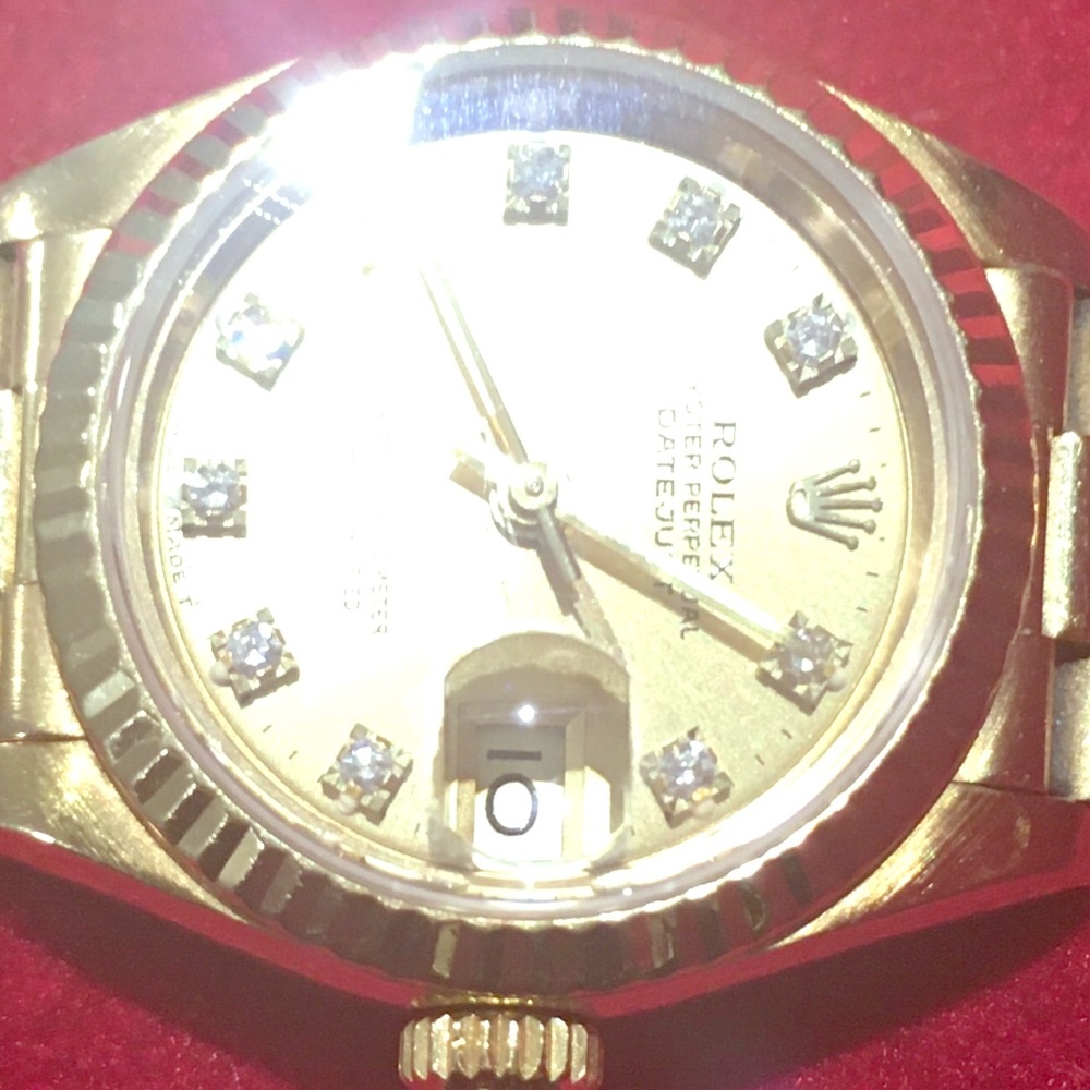 26 inch Gold Presidential Rolex-Diamond Bezel-